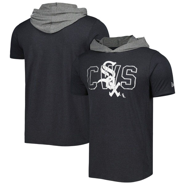 ニュー内鰓 メンズ トップス プルオーバー パーカー Men\u0027s New Era Black Chicago White Sox Team Hoodie T-Shirt Black 黒いこと