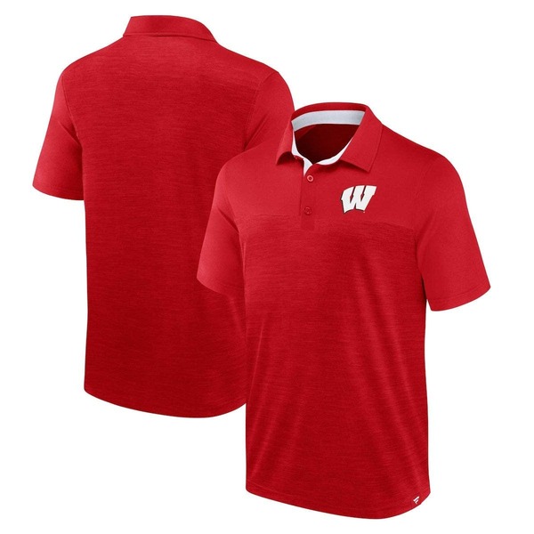ファナティクス メンズ トップス スポーツシャツ Men\u0027s Fanatics Branded Heathered Wisconsin Badgers Classic Homefield Polo Heathered ギョリュウモドキ