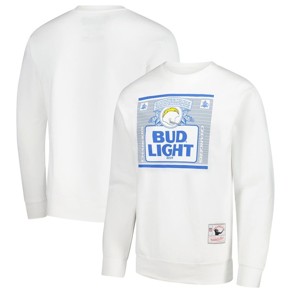 ミッチェル\u0026ネス メンズ アウター パーカー・スウェット プルオーバー Men\u0027s Mitchell \u0026 Ness x Bud Light White Los Angeles Chargers The Crest Pullover Sweatshirt White 白いこと