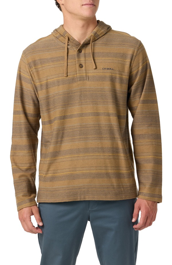 オニール メンズ アウター パーカー・スウェット O\u0027Neill Bavaro Blanket Stripe Hoodie Khaki カーキ
