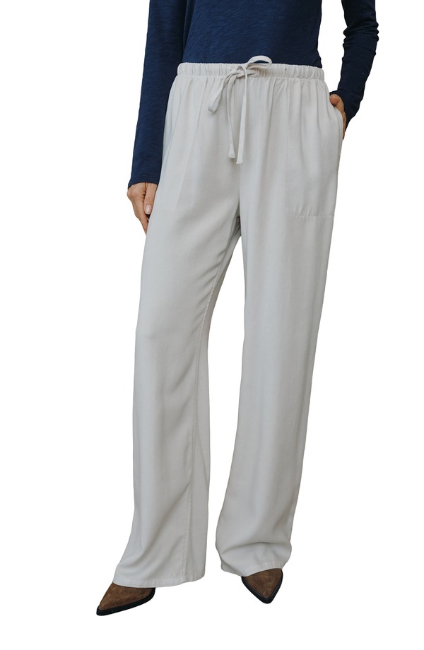 ベラダール レディース ボトムス レギンス ワイドレッグ ズボン下 Bella Dahl Kylie Drawstring Wide Leg Pants Ivory Smoke 象牙色