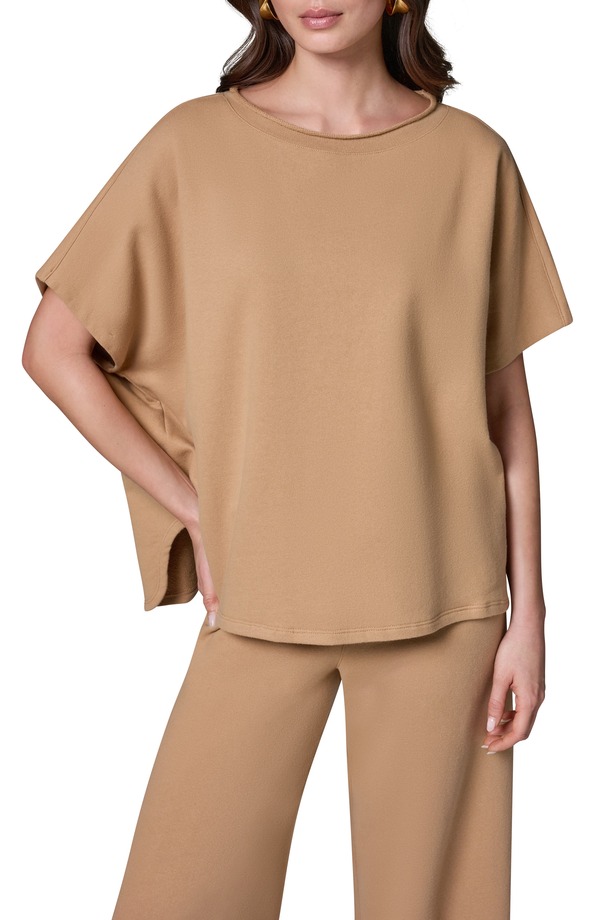 ダナ キャラン ニューヨーク州 レディース トップス ティーシャツ パイル 綿織物 Donna Karanew York Cotton French Terry T-Shirt Fawn