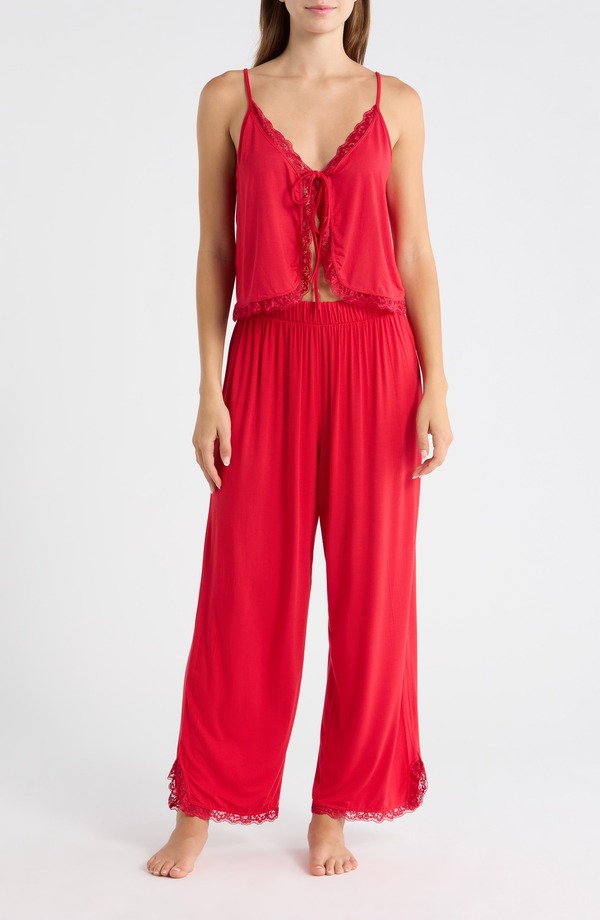 フリーピープル レディース アンダーウェア ナイトウェア Free People Sleeplessummer Pajamas Red Combo レッド｜ReVida 店