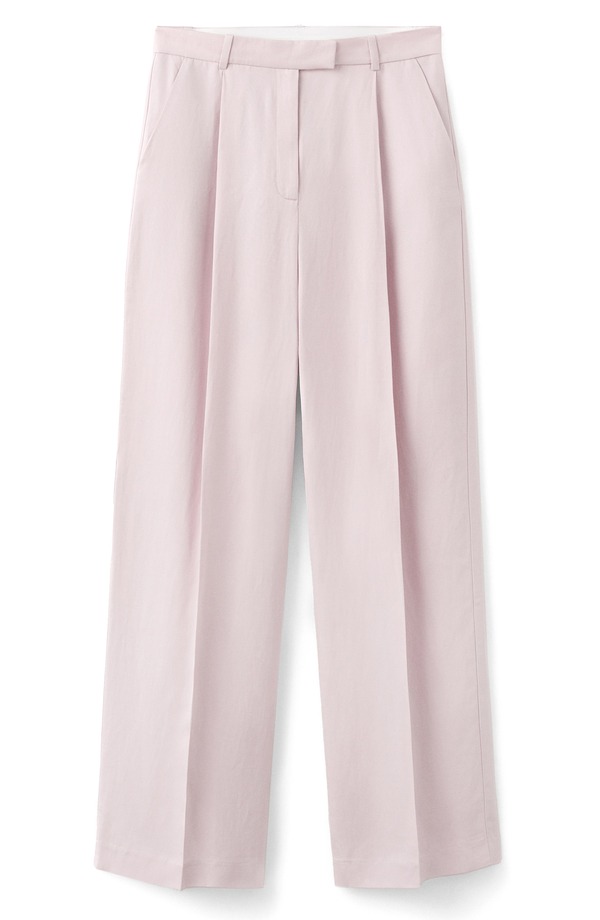 マンゴ レディース ボトムス ジーンズズボン下 筋目 MANGO Marina Pleated Pants Light/ Pastel Purple パープル