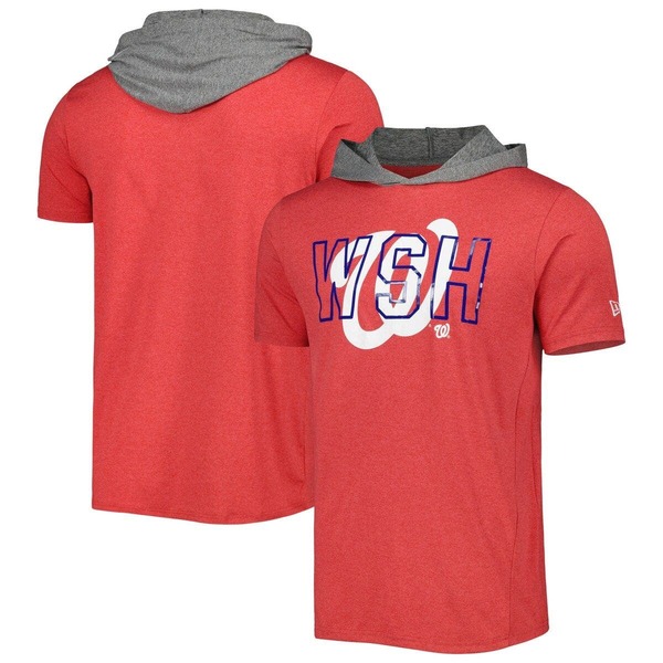 ニュー内鰓 メンズ トップス プルオーバー パーカー Men\u0027s New Era Red Washingtonationals Team Hoodie T-Shirt Red 赤いこと