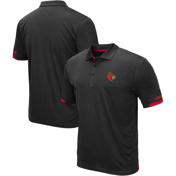 円形劇場 メンズ トップス スポーツシャツ トール Men\u0027s Colosseum Black Louisville Cardinals Big \u0026 Tall Santry Polo Black 黒いこと