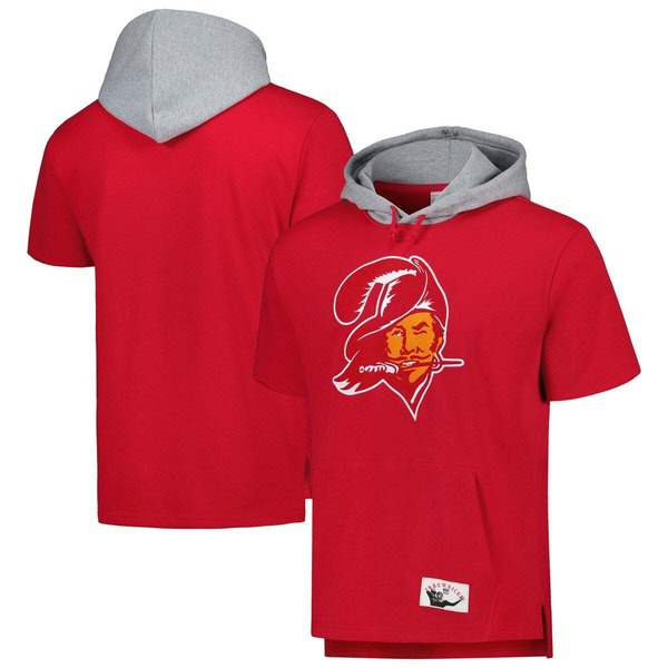 ミッチェル\u0026ネス メンズ アウター パーカー・スウェット Men\u0027s Mitchell \u0026 Ness Red Tampa Bay Buccaneers Postgame Short Sleeve Hoodie Red 赤いこと