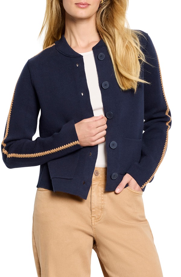 ニックプラスゾーイ レディース アウター ジレー 綿織物 NIC+ZOE Dashing Dusk Cotton Blend Cardigan Dark Indigo インディゴ