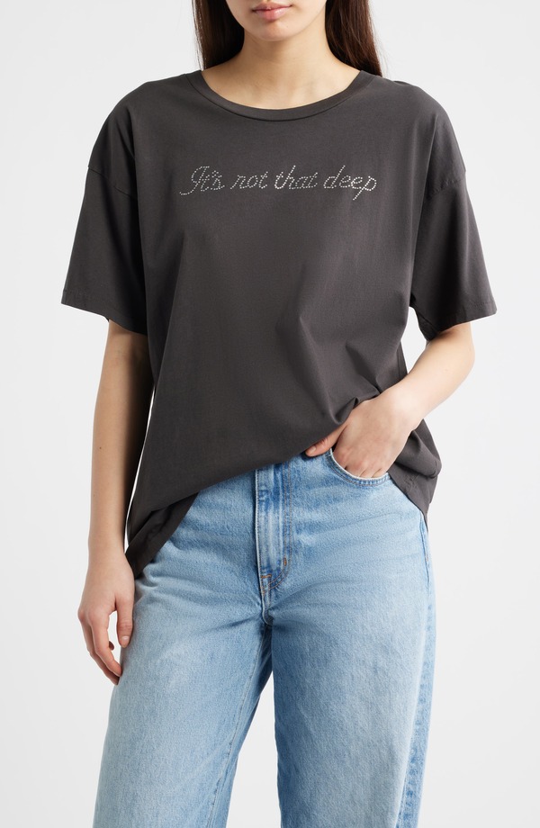 デイドリーマー レディース トップス プルオーバー 綿織物 Daydreamer It\u0027s Nothat Deep Cotton T-Shirt Reactive Black 黒いこと