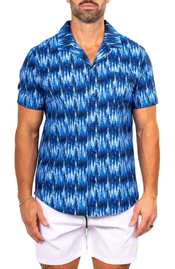 マセオ メンズ トップス プルオーバー Maceoo Marthy Blue Camp Shirt Blue 青色