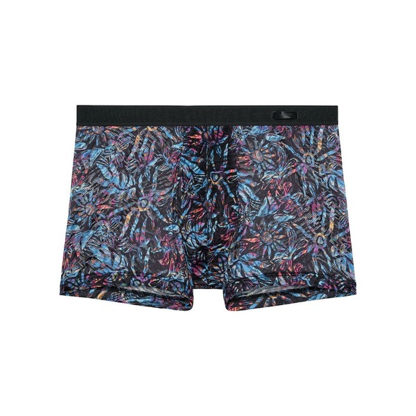 ホム メンズ アンダー御召しもの ボクサーズボン下 HOM Biscayne Boxer Briefs Blue Print 青碧
