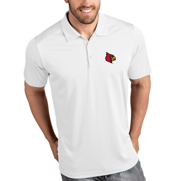 アンティグア メンズ トップス スポーツシャツ Louisville Cardinals Antigua Tribute Polo - White 白いこと