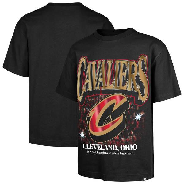 フォーティーセブン メンズ トップス ティーシャツ Men\u0027s \u002747 Black Cleveland Cavaliers Past Champs Collection Flashbulb Foundation T-Shirt Black 黒いこと
