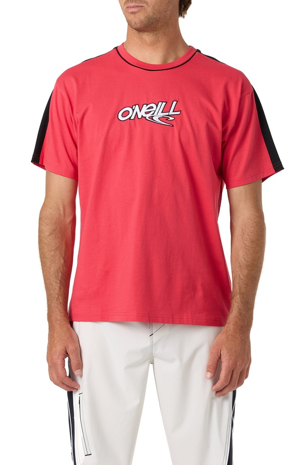オニール メンズ トップス プルオーバー ロゴタイプ O\u0027Neill Wave Cult Logo T-Shirt Lava Red 赤いこと