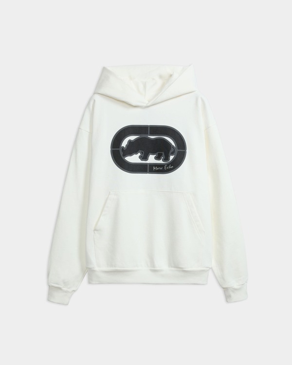 山びこ メンズ アウター パーカー・スウェット ECKO JDUB Rhino 1972 Hoodie Off White 象牙色