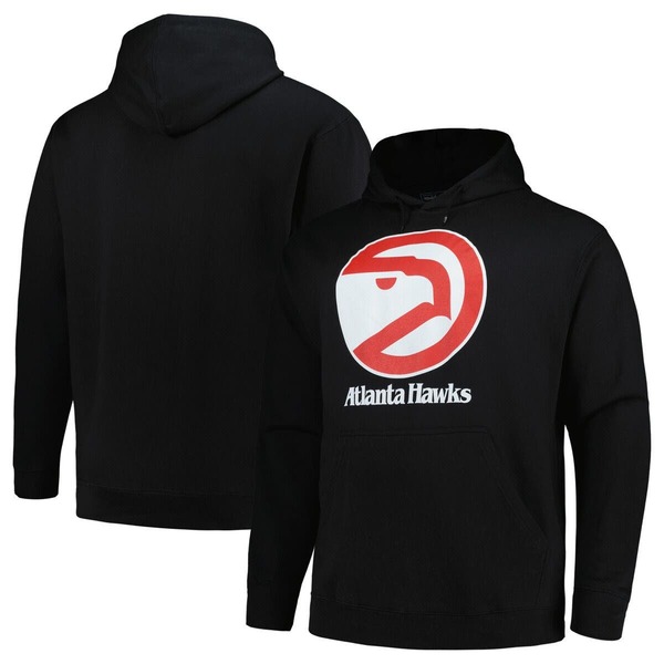 ミッチェル\u0026ネス メンズ アウター パーカー・スウェットール Men\u0027s Mitchell \u0026 Ness Black Atlanta Hawks Hardwood Classics Big \u0026 Tall Pullover Hoodie Black 黒いこと