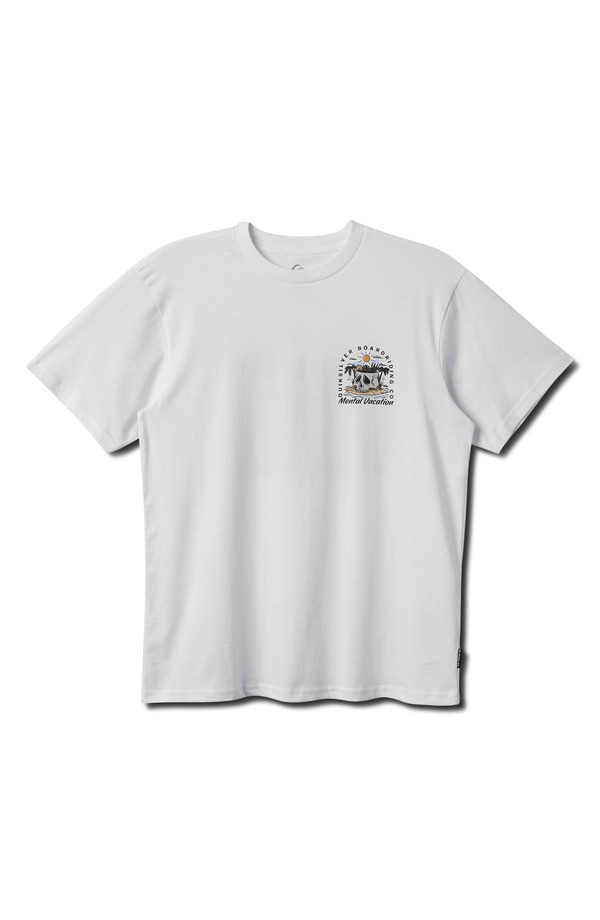 クイックしろがね色 メンズ トップス ティーシャツ グラフィック Quiksilver Simpleasures Graphic T-Shirt White 白いこと