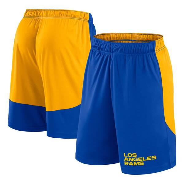ファナティクス メンズ ボトムス 二分の一ズボン下・さる股引き 遊撃手ズボン下 Men\u0027s Fanatics Royal/Gold Los Angeles Rams Launch Shorts Royal ゴールド