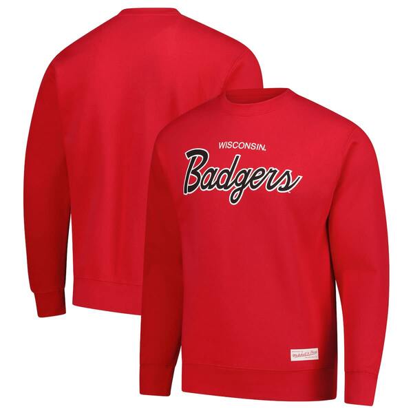 ミッチェル\u0026ネス メンズ アウター パーカー・スウェット プルオーバー Men\u0027s Mitchell \u0026 Ness Red Wisconsin Badgers Elite Script Pullover Sweatshirt Red 赤いこと