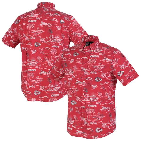 レインスプーナー メンズ トップス プルオーバー 落ちこむ Men\u0027s Reyn Spoonered Kansas City Chiefs Kekai Performance Button-Down Shirt Red 赤いこと