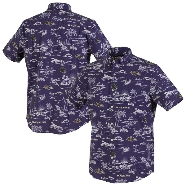 レインスプーナー メンズ トップス プルオーバー 落ちこむ Men\u0027s Reyn Spooner Purple Baltimore Ravens Kekai Performance Button-Down Shirt Purple パープル
