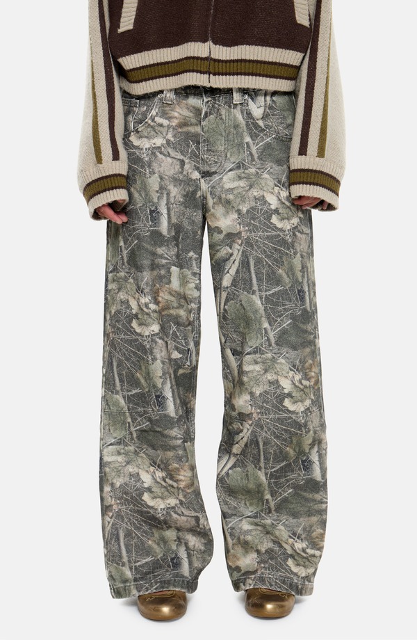 ジェーデッド レディース ボトムス ジーンズズボン下 デニム JADED LONDON Woodland Colossus Baggy Jeans Camo
