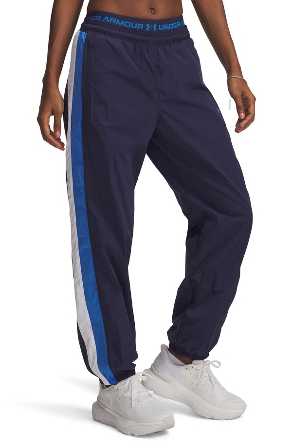 アンダーアーマー レディース ボトムス レギンス ズボン下 Under Armour Icon Waterepellent Crinkle Pants Navy / White / Blue 白いこと