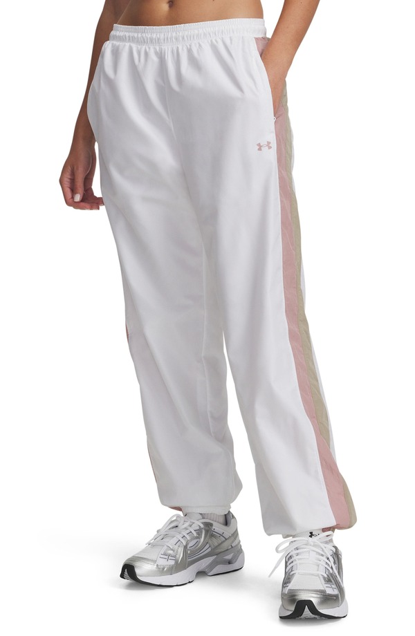 アンダーアーマー レディース ボトムス レギンス ズボン下 Under Armour Icon Waterepellent Crinkle Pants White / Khaki / Pink 白いこと