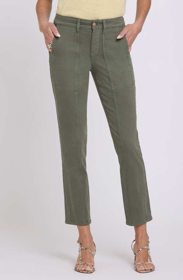 エヌワイディージェイ レディース ボトムス デニムパンツ ジーンズ NYDJ Margot Seamed Crop Girlfriend Jeans Desert Green グリーン|ReVida 店