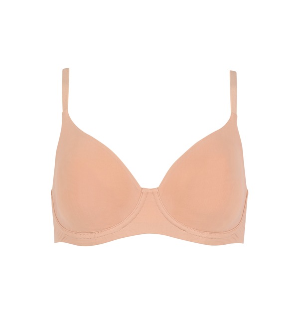 ユイット レディース アンダー御召しもの ブラ Huit Coton Bio Underwire Bra Blush 毛はらい