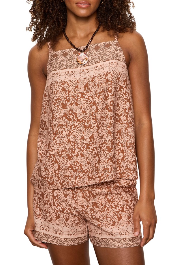 サンクチュアリー レディース トップス シャツ プリント Sanctuary Nomad Print Camisole Mosaiclay Ivory/ Multi アイボリー｜ReVida 店