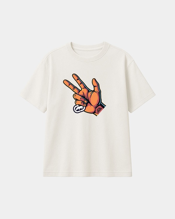 山びこ メンズ トップス プルオーバー ECKO Three Point Hand Tee White 白いこと