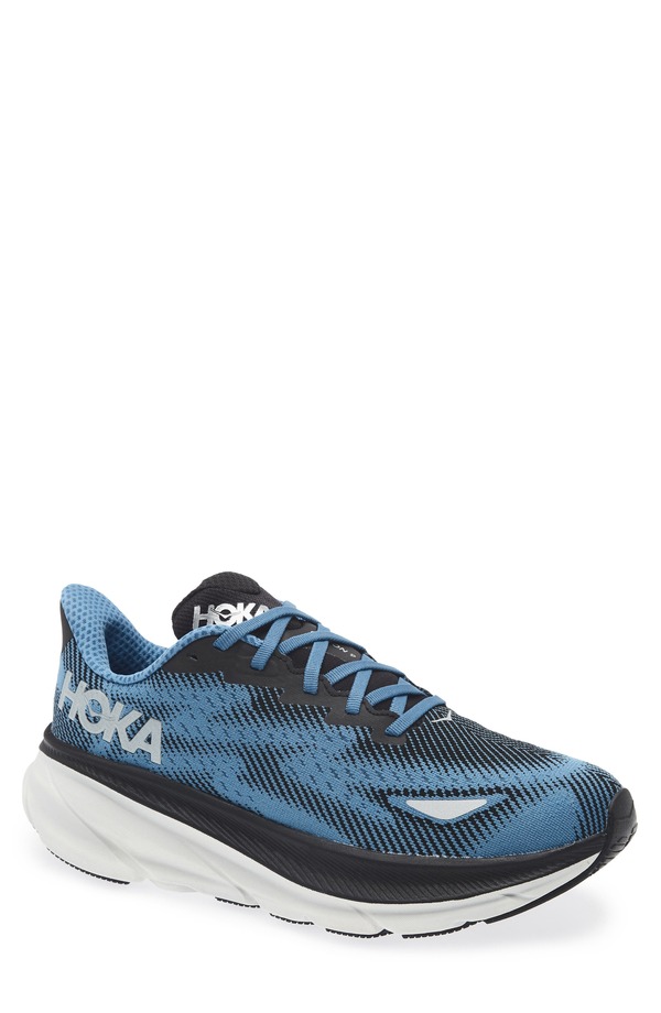 ホカオネオネ メンズ シューズ スニーカー HOKA Clifton 9 Gore-Tex Waterproof Running Shoe Black / Foggy Night 黒いこと