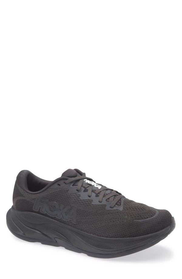 ホカオネオネ メンズ シューズ スニーカー HOKA Rincon 4 Running Shoe Black / Black 黒いこと