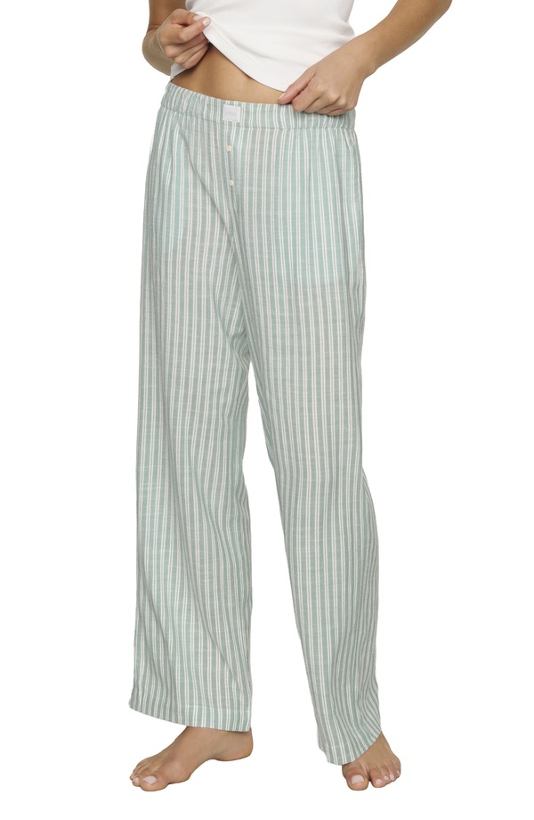エバージェイ レディース ボトムス 心地よいズボン下 Eberjey Nautico Stripe Pajama Pants Regatta Stripe Seagrass 縞模様