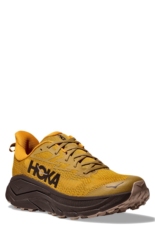 ホカオネオネ メンズ シューズ スニーカー HOKA Challenger 8 Trail Running Shoe Mustard Seed / Black 黒いこと