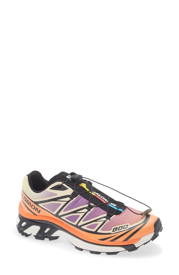サロモン レディース シューズ スニーカー Salomon Gender Inclusive XT-6 Sneaker Black/ Almond Cream 皮膚軟化剤