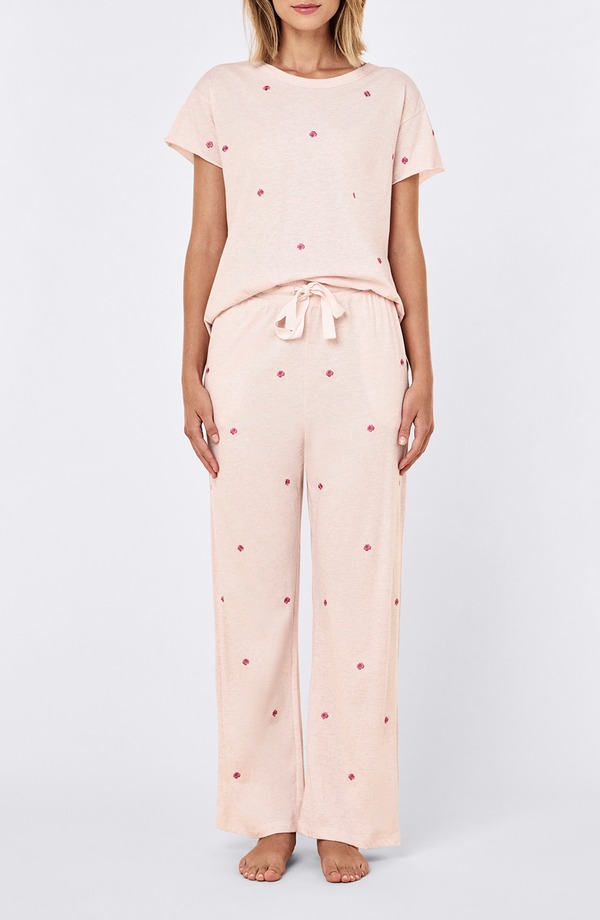 パピネール レディース アンダーお召しもの ナイト爵お召しもの 綿織物 Papinelle Jada Boxy Organicotton Pajamas Petal Pink サクラ色
