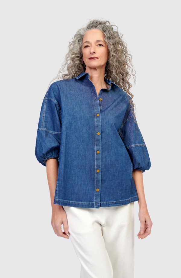 アレンビカ レディース トップス プルオーバー トップ Alembika Pippa Relaxed Blouse Denim ジーンズ