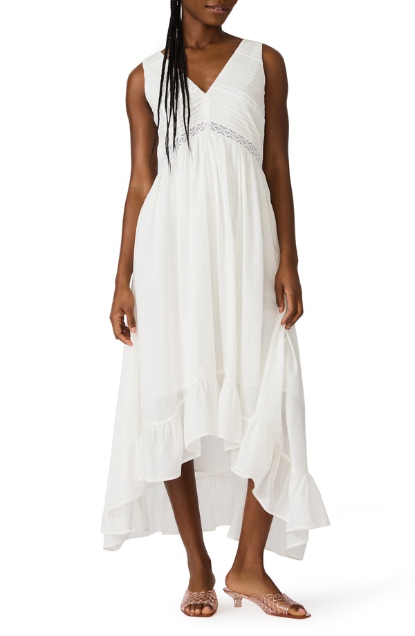 スティーブ マデン レディース トップス 衣装 スピード競技刈り込み ノースリーブ スピード競技 マキシ Steve Madden Miah Lace Trim Sleeveless High-Low Maxi Dress Antique