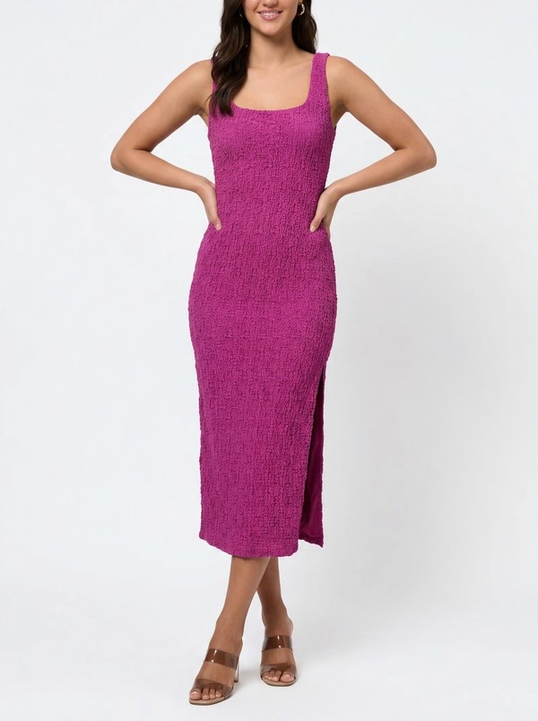 レイチェル ロイ レディース トップス 衣装 MIDI ノースリーブ 編み物 RACHEL Roy Emi Sleeveless Pucker Knit Midi Dress Orchid