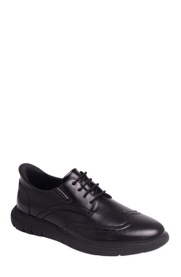 マークジョセフニューヨーク メンズ シューズ オックスフォード ウィングチップ なめし革 Marc Joseph New York Hill Street Hands Free Technology Leather Wingtip Oxford Black Napa Leather/Black 黒いこと