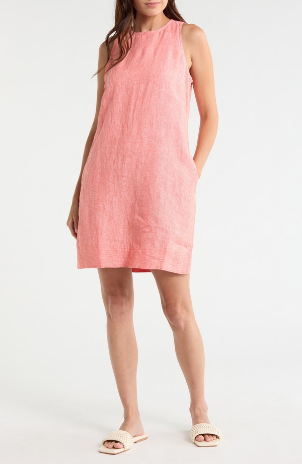 トッミーバハマ レディース トップス 衣装 A 生産ライン リネン Tommy Bahama Two Palms Trapunto Linen A-Line Dress Embered 赤いこと