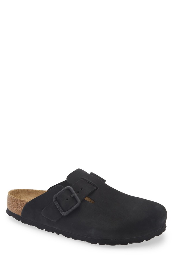 ビルケンシュトック メンズ シューズ スリッポン・ローファー Birkenstock Boston Wire Buckle Clog Black 黒いこと
