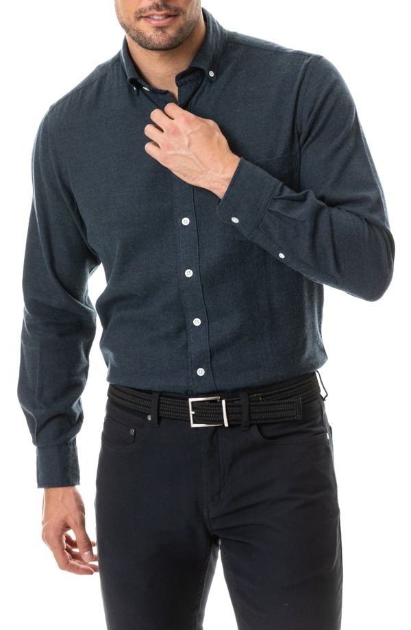 ロッドアンドグン メンズ トップス シャツ ダウン Rodd & Gunn Barrhill Sports Fit Button-Down Shirt Marine
