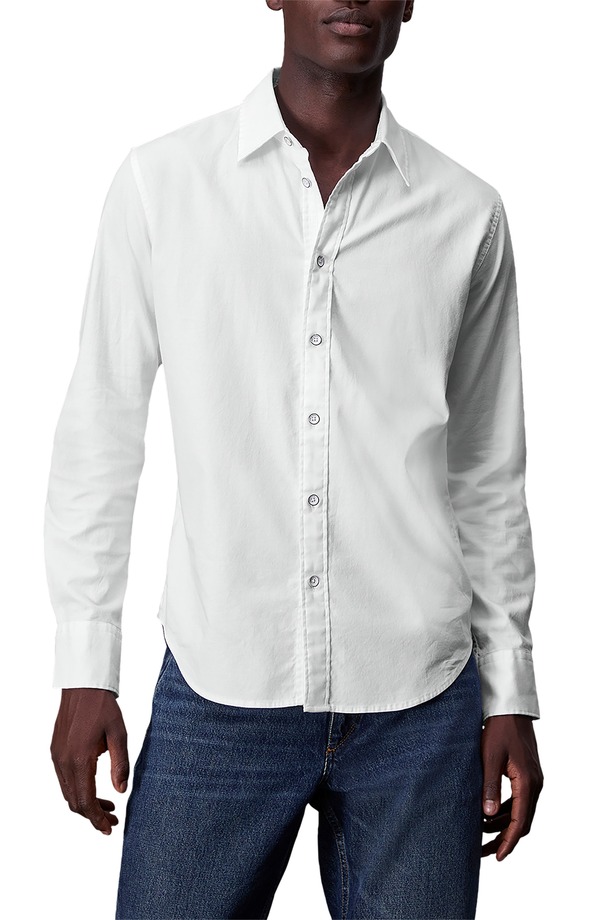 ラグアンドボーン メンズ トップス シャツ コットン rag & bone Tomlin Cotton Dobby Button-Up Shirt White ホワイト