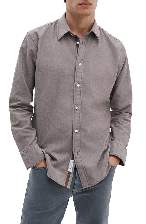 ラグアンドボーン メンズ トップス シャツ コットン rag & bone Tomlin Cotton Dobby Button-Up Shirtoasted Brown ブラウン