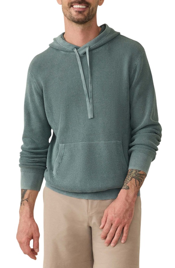 ファレティ メンズ アウター パーカー・スウェット セーター Faherty Sunwashed Sweater Hoodie Mountain Olive オリーブ