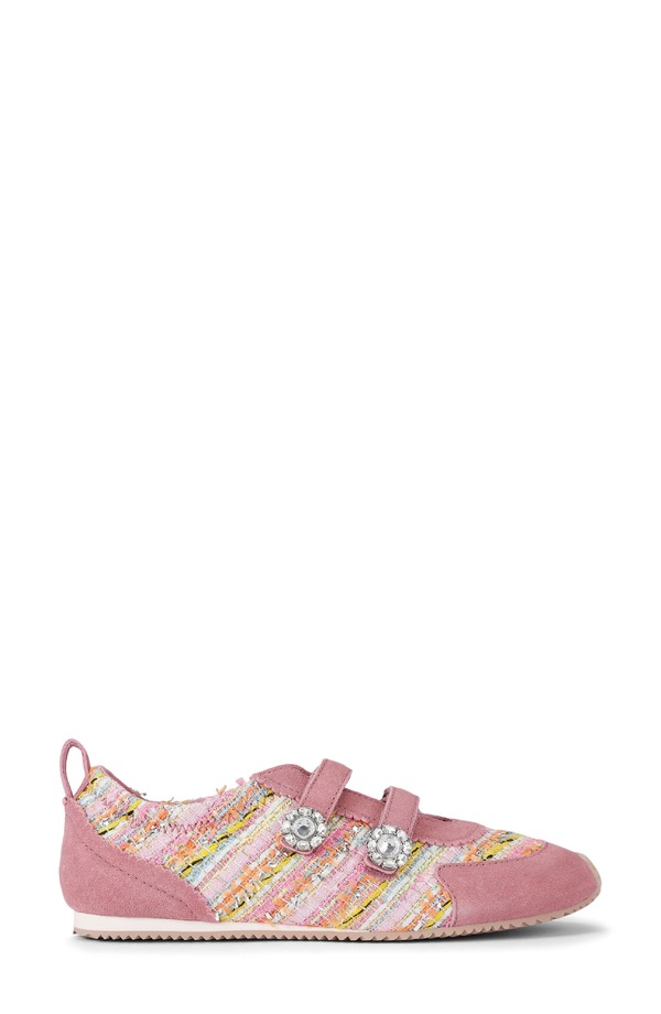 カートジェイガーロンドン レディース シューズ スニーカー Kurt Geiger London Islington Mary Jane Sneaker Open Pink さくら色