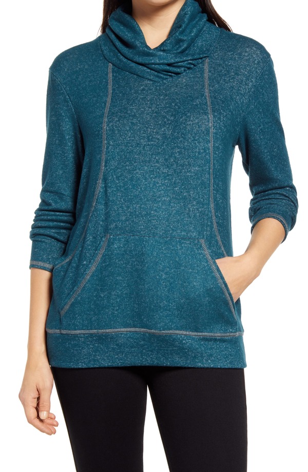ラブアペラ レディース トップス プルオーバー Loveappella Cross Neck Seamed Pullover Teal ティール